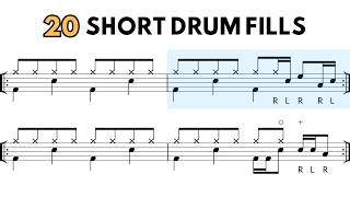 20 Short Drum Fills To Elevate Your Playing Without Overplaying 🥁 [upl. by Nonnaihr]