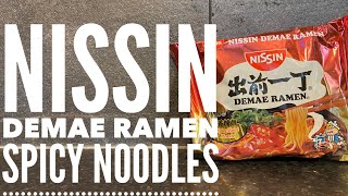 Nissin Demae Ramen Spicy Picante Review  ニッシン出前ラーメンスパイシーピカンテ [upl. by Keslie]