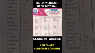 Class xii prose STRONG ROOTS SOME IMPORTANT WORDS MEANINGS [upl. by Owades]