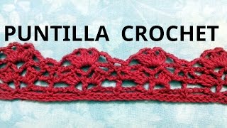 PUNTILLA en tejido crochet o ganchillo N°19 tutorial paso a paso Moda a Crochet [upl. by Woodring]