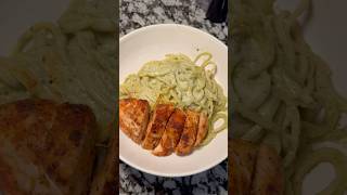 Green spaghetti recipe 😋 spaghetti food dinner ideas dinner [upl. by Springer]