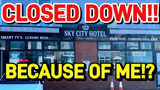 I CLOSED DOWN BLACKPOOLS WORST HOTEL Sky City Hotel SHUT DOWN [upl. by Nivlak934]