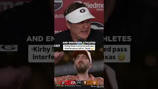 Kirby Smart shares his thoughts on the quotReversed Pass Interferencequot call vs Texas via GeorgiaFB [upl. by Amr]