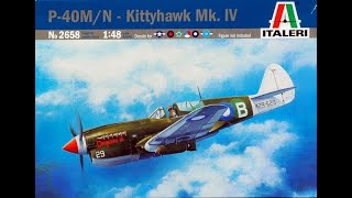 Italeri´s 148 Curtiss P40MN Kittyhawk MkIV [upl. by Intruok]