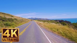 4K Scenic Drive  4 HRS Relaxation Video with Music  King Ridge Road California [upl. by Sirotek]