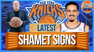 KNICKS SIGN LANDRY SHAMET Takes the final roster spot Vet min shooting depth Knicks News Q amp A [upl. by Attinahs956]