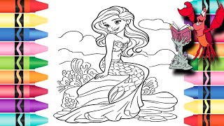 The Little Mermaid🧜‍♀️ drawing 🖌️🎨  The Little Mermaid cartoon  episode18  Colouring 🌈🦄 craft [upl. by Evelyn]