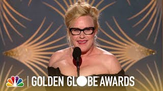 Patricia Arquette Wins Best Actress Limited Series  2019 Golden Globes Highlight [upl. by Gaby]