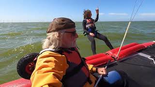 kanukasselTV WINDSURFEN amp Katsegeln in MAKKUM am Ijsselmeer 2023 Clip 3 Die Gummisau fliegt wieder [upl. by Gradeigh589]