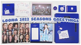 ✨ unboxing loona 2022 seasons greetings  class of 2022 photocards planner calendar  more [upl. by Sackman413]