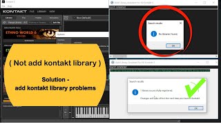 How to solution add kontakt library problems  All kontakt 5678 Library solution [upl. by Knarf]