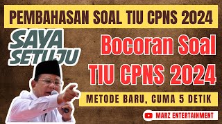 CPNS DI BUKA BESOK  BEGINI BOCORAN SOAL DAN PEMBAHASAN TIU CPNS 2024 TERBARU amp PPPK 2024 tiucpns [upl. by Rusty]