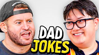 Dad Jokes  Dont laugh Challenge  Alan vs Andrew  Raise Your Spirits [upl. by Baudin104]