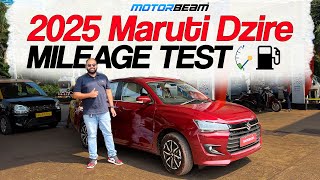 2025 Maruti Dzire AMT  Mileage Test amp Review  MotorBeam [upl. by Phi]