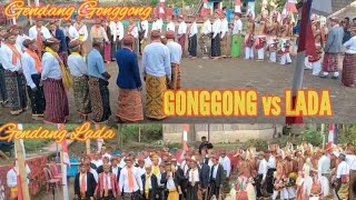 caciadatmanggarai CONGKOLOKAP GENDANG GONGGONG part2 Gonggong VS Lada Rahong utara [upl. by Annovy]