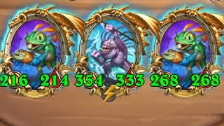 End of Turn Gain 1000 1000  Tier 7 Murlocs  Hearthstone Battlegrounds [upl. by Akaenahs]