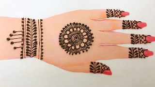 Beautiful Simple Mehndi Design for Back handLatest Henna DesignsSimple ampEasy mehndi design mehndi [upl. by Elmajian887]