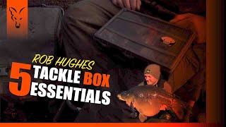 CARP FISHING TV Rob Hughes 5 Tackle Box Essentials [upl. by Acker]