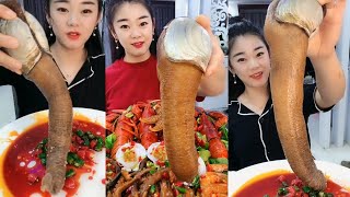 Chinese Girl Eat Geoduck Mukbang Delicious Seafood 21  Mukbang Geoduck Eating Show [upl. by Crandall131]