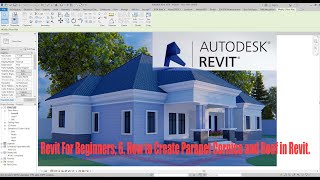 Revit For Beginners 6 How to Create Roof Parapet Cornice and Roof in Revit [upl. by Winton]