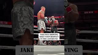 JAKE PAUL SHOWING MIKE TYSON RESPECT IN THE LAST Round miketyson jakepaul loganpaul Netflix [upl. by Elraet]