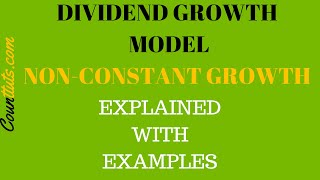 Dividend Growth Model  NonConstant Growth Dividends  EXAMPLES [upl. by Veneaux]