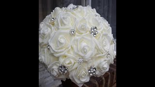 How to make Brooch Bouquet l DIY Bouquet Kit SPARKLES l No Wires Very Easy Tutorial [upl. by Aneger252]