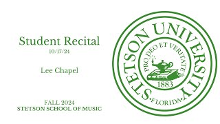 Student Recital  Lee Chapel  10172024 [upl. by Inele]