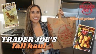 TRADER JOES FALL HAUL 2024  trader joes new fall items must haves weekly staples with prices [upl. by Enair135]