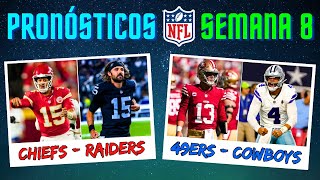 Pronósticos Semana 8  ¿Quién ganará cada partido  NFL 2024 [upl. by Ilek]