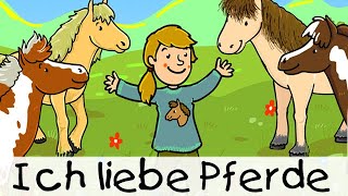 💡 Ich liebe Pferde  Kinderlieder zum Lernen [upl. by Ttsepmet]