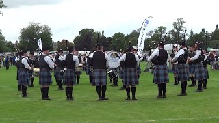 Bagpipes And Drums Music Catamount Pipe Band On Visit To Scotland [upl. by Sawyere]