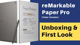 reMarkable Paper Pro color version Unboxing amp First Look [upl. by Kcirted844]