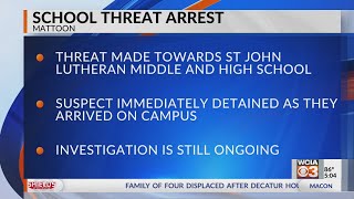 Student arrested in connection to social media threat to Mattoon school [upl. by Hniv]