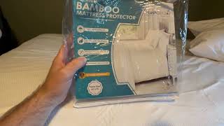 PlushDeluxe Premium Bamboo Mattress Protector Review [upl. by Anitsuga]