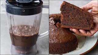 Eggless Chocolate Cake Recipe In Blender  Soft amp Sponge Chocolate Cake Recipe  Without Oven [upl. by Madson]