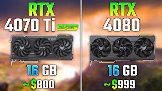 RTX 4070 Ti SUPER vs RTX 4080  Test in 7 Games [upl. by Huba]