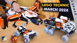 2024 March LEGO Technic Space Sets  Designer Presentation features amp new parts [upl. by Aidualc7]