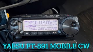 Yaesu FT891 Mobile CW [upl. by Atinram]