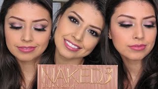 Valentines Day look  Using the Naked 3 palette [upl. by Eimia]