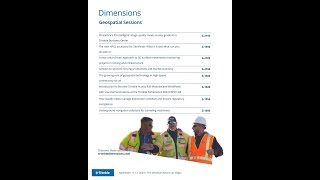 Trimble Dimensions  RSVP for Geospatial Sessions [upl. by Tenn]