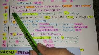 2 Part Schedules A to Z simple tricks to remember Forensic pharmacy Pharmaceutical jurisprudence [upl. by Darci]