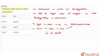 Warburg effect has not been observed in [upl. by Carmita]