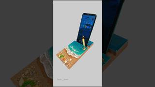 Watching full tutorial on my channel 🌊 mobile stand by resin ocean technique 🌊 [upl. by Zarihs]