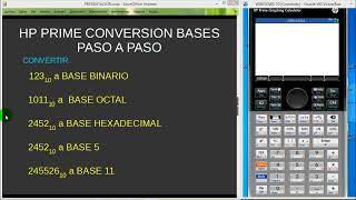 HP PRIME CONVERSION DE BASES NUMERICAS PASO A PASO [upl. by Krute]