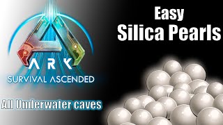 Unlimited Silica Pearls  Location of Pearl Caves Ark Survival Ascended  Easy Pearl The Island ARK [upl. by Elahcar994]