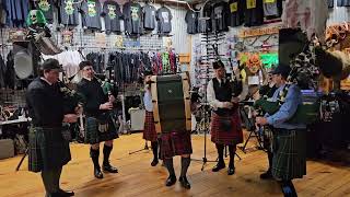 Scottish Bagpipes in Utica Illinois livemusic Jamies Outpost [upl. by Oetam758]