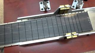 Fretboard layout and slottingmov [upl. by Atinnor]