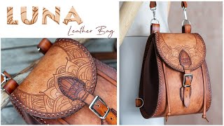 How to Make a 2 in 1 Leather Bag  LUNA bag PDF Pattern [upl. by Liryc717]