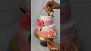 Engagement cake by shades of cake by farheen shorttrending shortvideo [upl. by Ojadnama477]